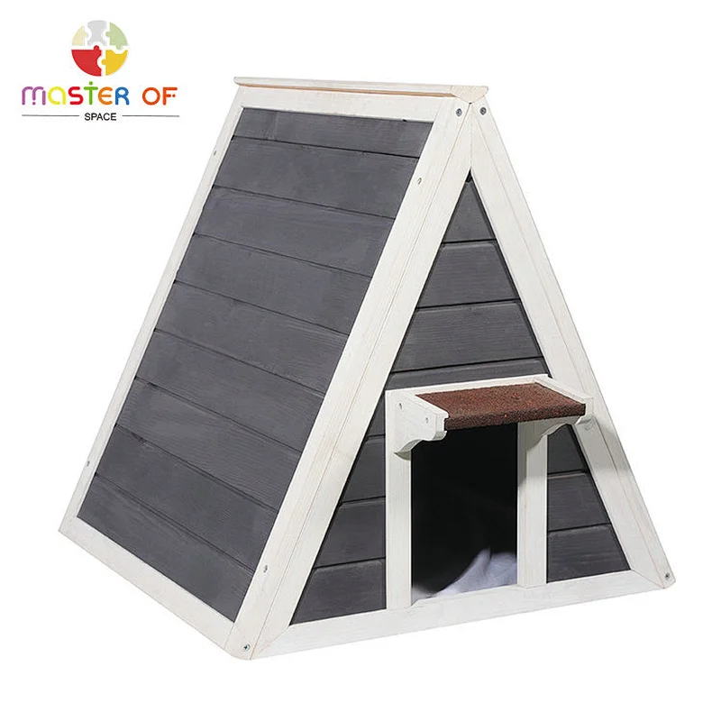 Modern Minimalist Stylish Outdoor Pet House Wooden Triangular Cat House W06F161