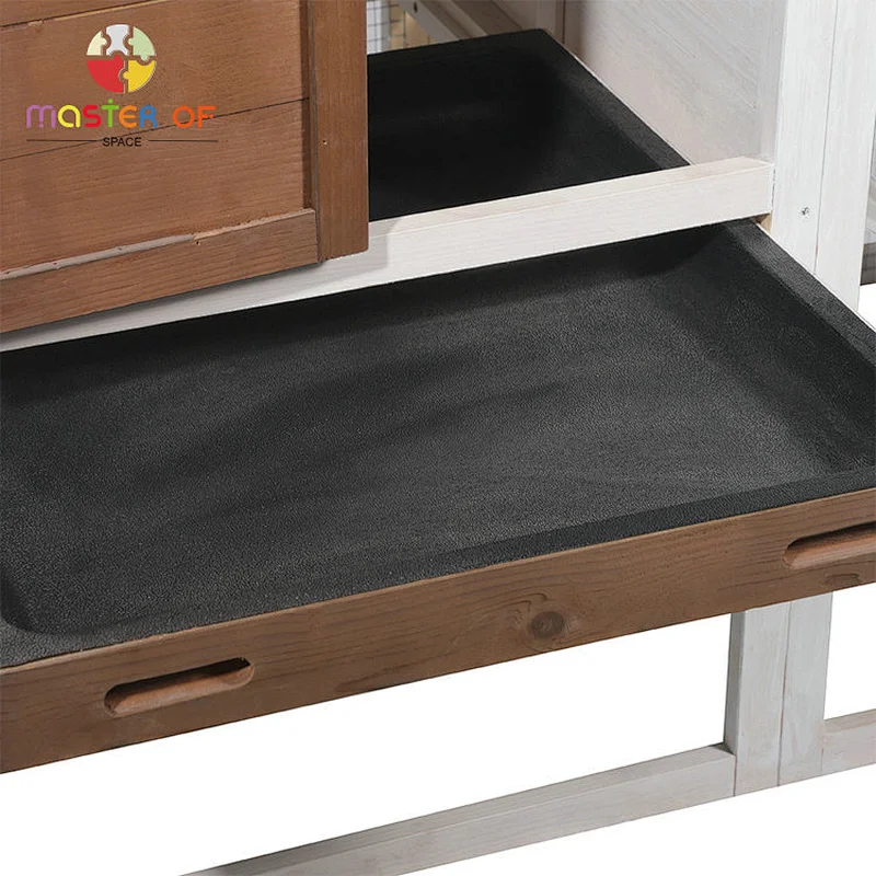 Garden backyard pet house wooden chicken nesting boxes with removable tray & ramp W06F145