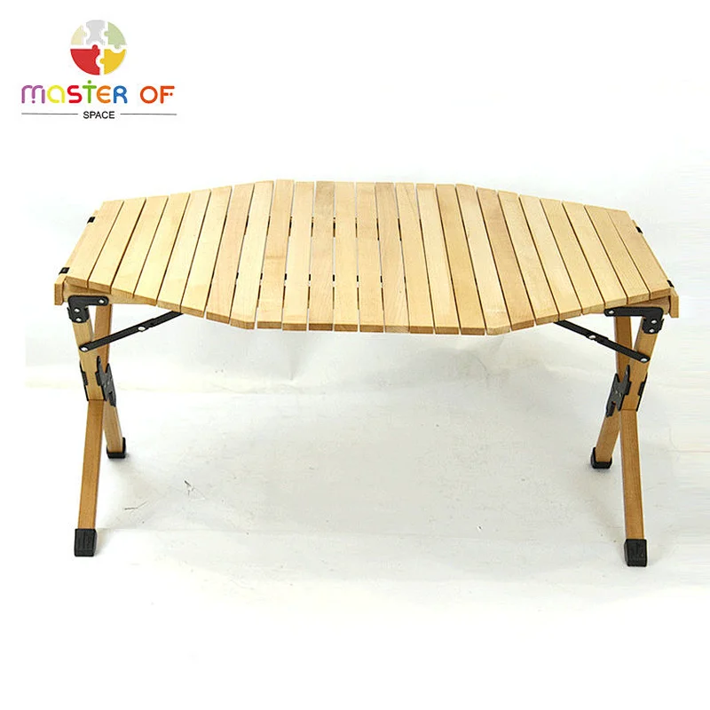 outdoor furniture egg roll octagonal wooden folding picnic table W08C345