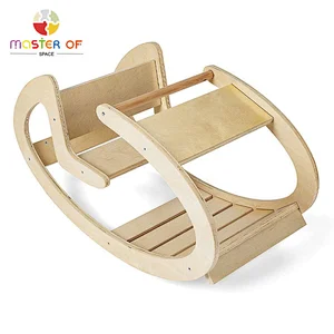 Safe indoor play centre wooden climbing cube for kids W01F041