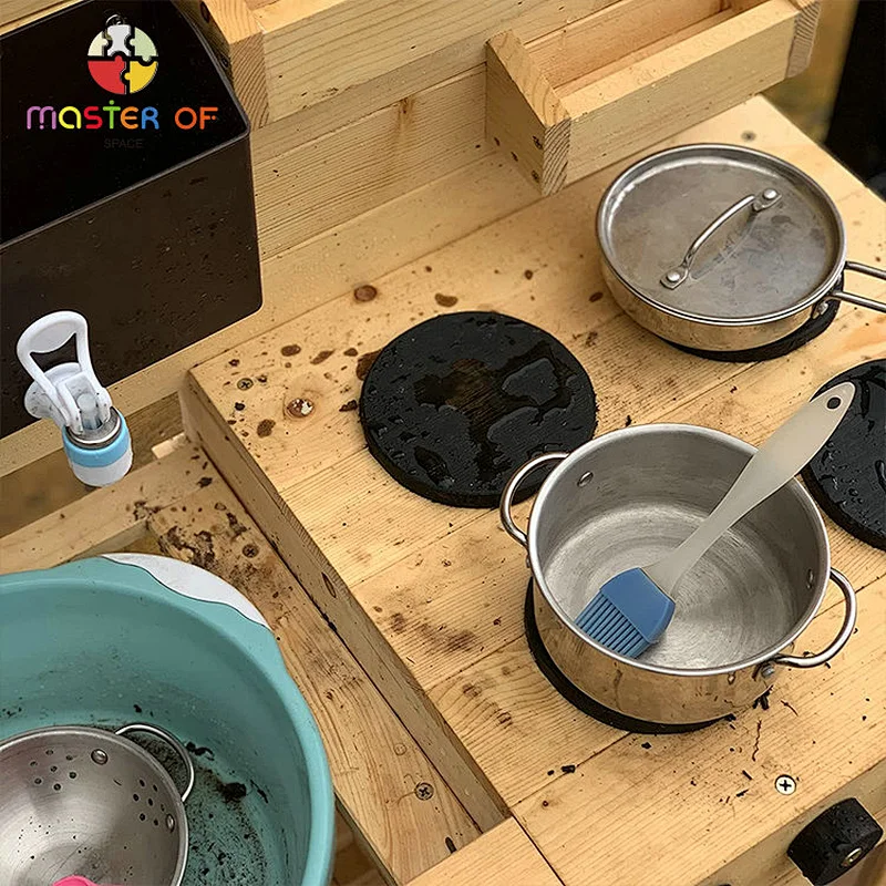 New Design durable play toys wooden outdoor mud kitchen for kids W10C765