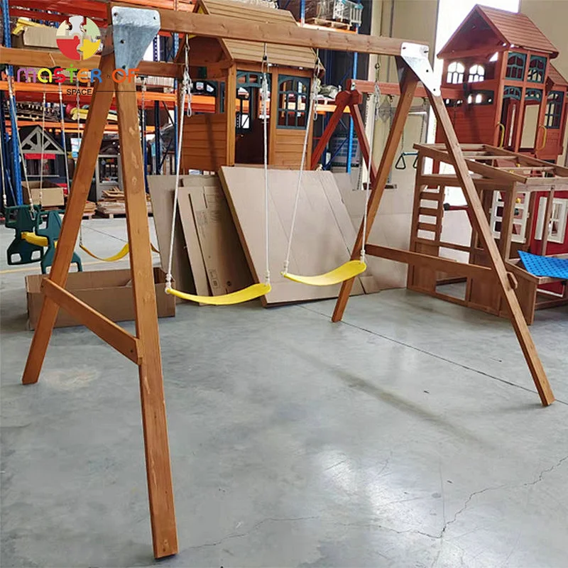 Customize Kids Outdoor Backyard Pretend Play Eco-friendly Wooden Playhouse W01D213