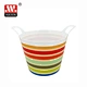 Plastic rainbow storage box IML STACKABLE FLEXIBLE TUB/ STORAGE BUCKET(40L) round