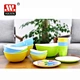 double color plate food plate fruit plate  plastic double color plate middle size
