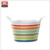 Plastic rainbow storage box IML STACKABLE FLEXIBLE TUB/ STORAGE BUCKET(16L) round