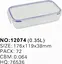 Plastic food container with silicone ring 0.35L