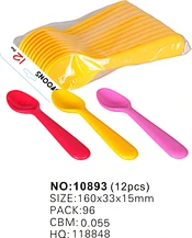 spoon plastic spoon chilren spoon plastic kids spoon pp spoon 12pcs