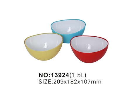 plastic kitchen bowl fruit bowl salad bowl ps double color bowl