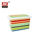 Plastic storage basket In mold ladeling storage basket rainbow storage box with lid