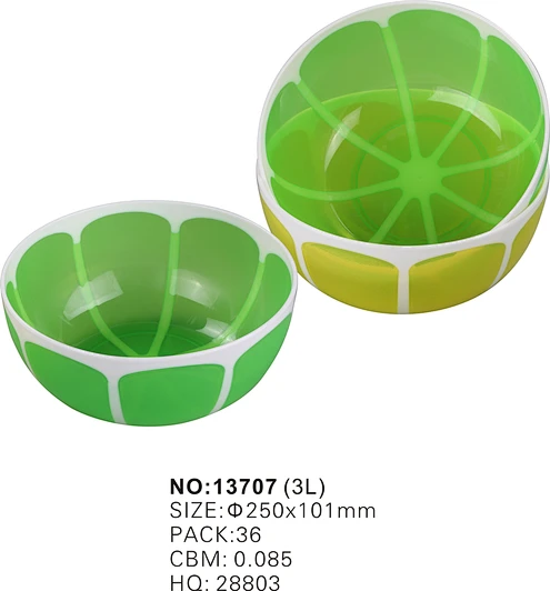 double color salad bowl Lemon bowl 3L fruit bowls plastic salad bowl kitchen bowls large size