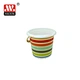In mold ladeling storage plastic  basket IML storage box with handle round