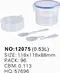 Plastic food container 4 sides buckle with interlayer and spoon