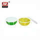 double color salad bowl Lemon bowl 3L fruit bowls plastic salad bowl kitchen bowls with lid small size 2PCS