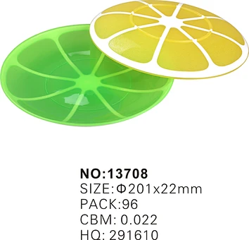 plastic double color plate Lemon plate  fruit plate  double color Lemon plate