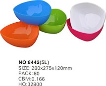 plastic kitchen bowl fruit bowl salad bowl square food bowl
