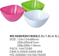 plastic kitchen bowl fruit bowl salad bowl square food bowl samll size