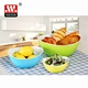 double color plate food plate fruit plate  plastic double color plate middle size