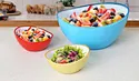 plastic kitchen bowl fruit bowl salad bowl ps double color bowl