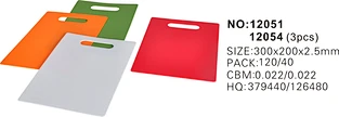 plastic chopping board size
