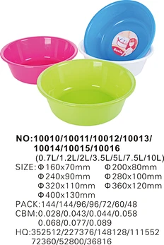 plastic wash basin