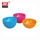 plastic kitchen bowl fruit bowl salad bowl round food bowl 4pcs