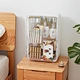 Cosmetic Display Cases with Brush and Lipstick