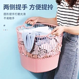 Amazon New design 36L Large Capacity Dirty Clothes Plastic Storage Basket Plastic Laundry Basket with Handles
