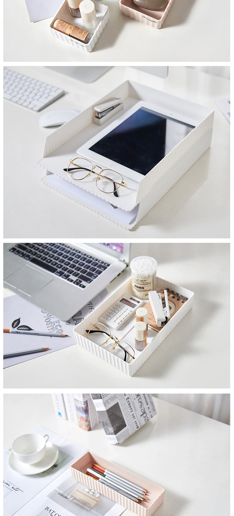 Haixin drawer type finishing desktop office desk stackable file organizer A4 paper holder magazine storage boxes