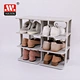 Amazon most popular HAIXIN 6 in 1 free combination shoe rack organizers DIY plastic multilayers shoe rack