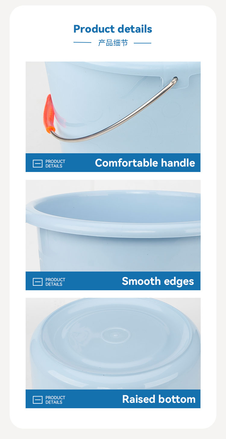 Amazon Top Selling Plastic PP bucket plastic ice buckets with handle customized plastic bucket with handle