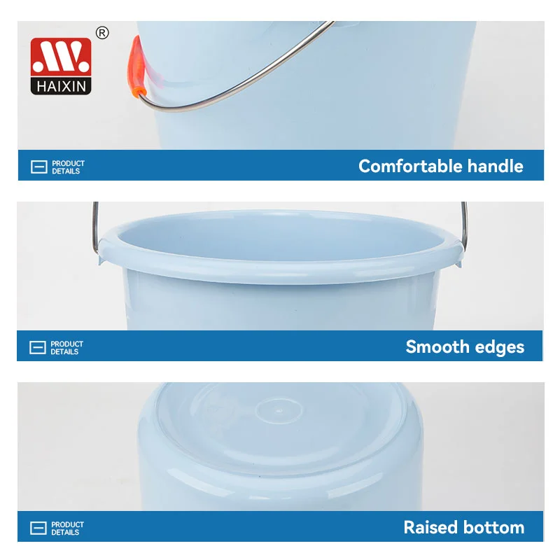 Amazon Top Selling Plastic PP bucket plastic ice buckets with handle customized plastic bucket with handle