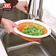 Haixin wholesale kitchen sink plastic foldable washing drain basket collapsible colander strainer with handles