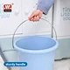 plastic bucket with metal handle