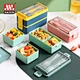 plastic two layer lunch box