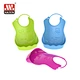 Haixin high quality food grade soft waterproof baby bibs plastic baby teething bib with food catcher