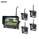 4 way 2.4G Wireless Car Rearview System with quad image display