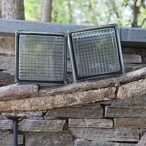 Gray parallel grain hollow glass brick