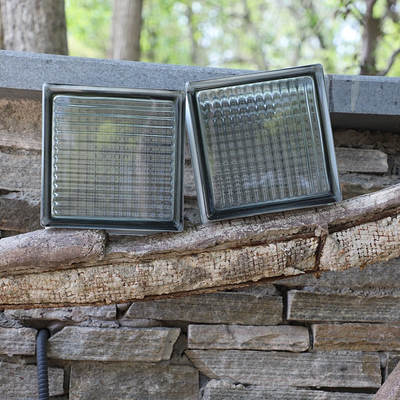 Gray parallel grain hollow glass brick