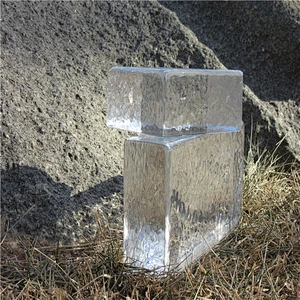 2019 decorative glass brick partition solid glass brick price