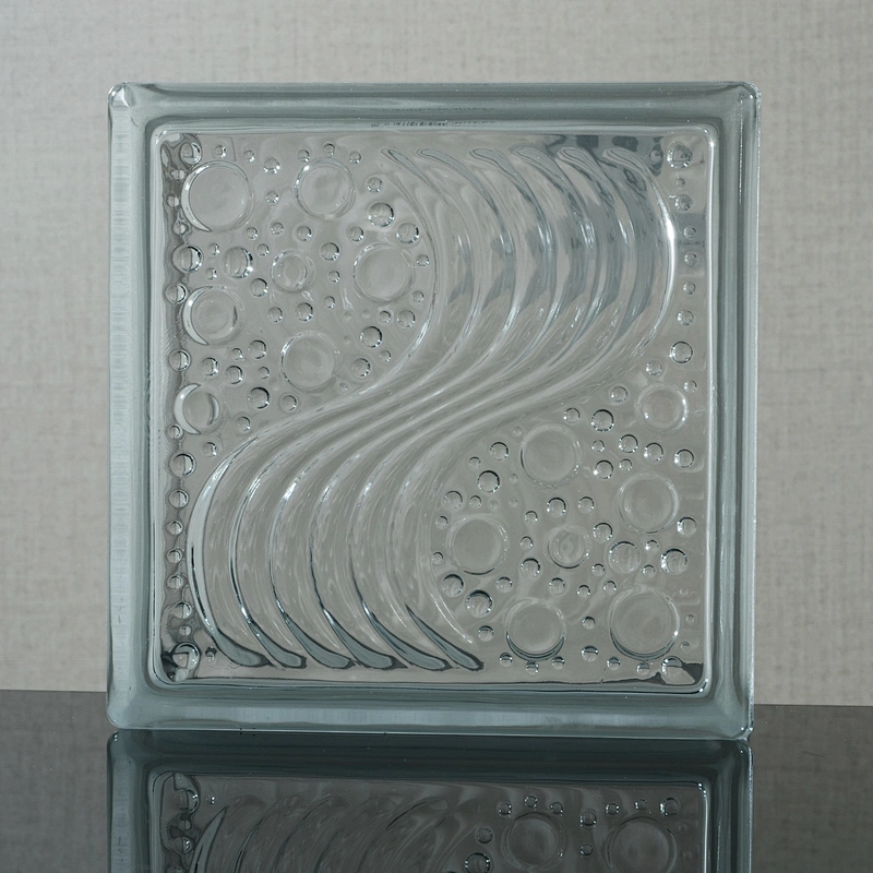 clear glass brick/glass block high quality with iso9001 for safe construction