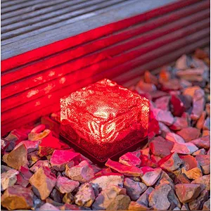 LED glass paver block with light for yard and park decoration