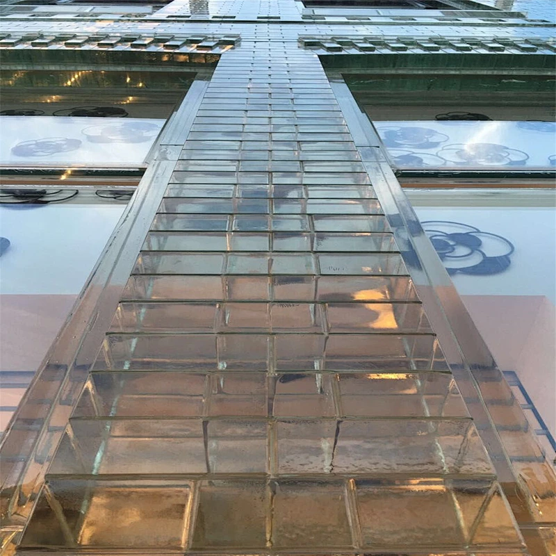 Hot selling led solid glass brick, brick glass block size