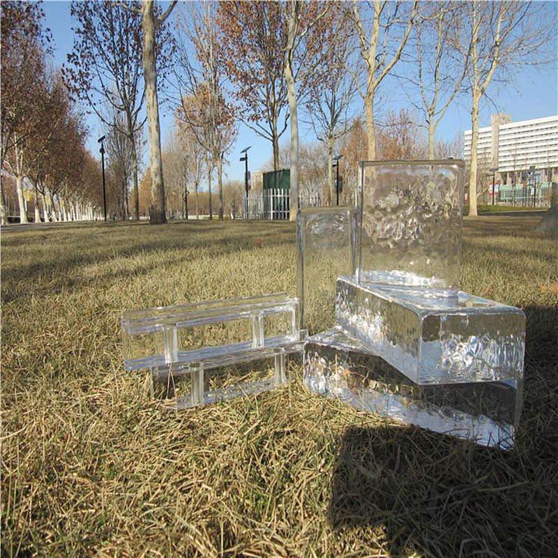 2019 cheap clear frosted solid glass block brick price