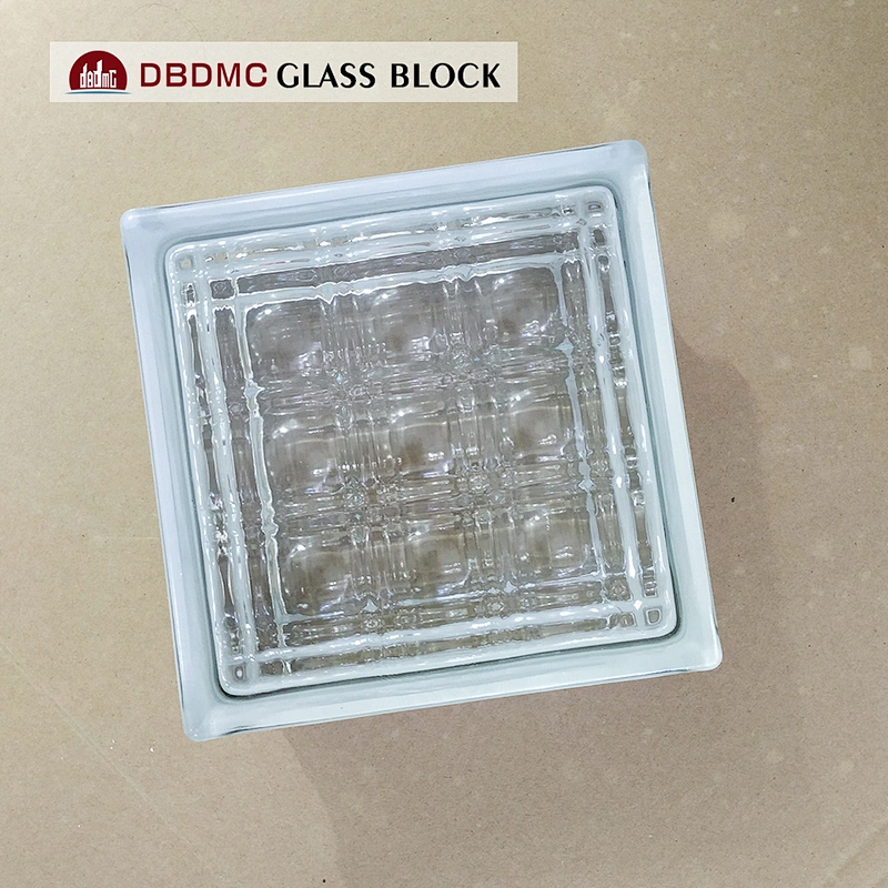 The interior is frosted with hollow glass blocks