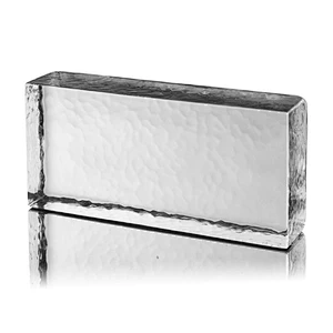 Perforated crystal glass brick /block with good quality for building decoration