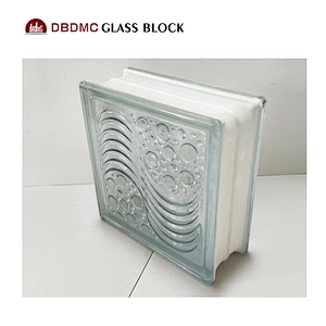 190*190*80 MM cheap clearcolored solid glass block bricks prices brick price