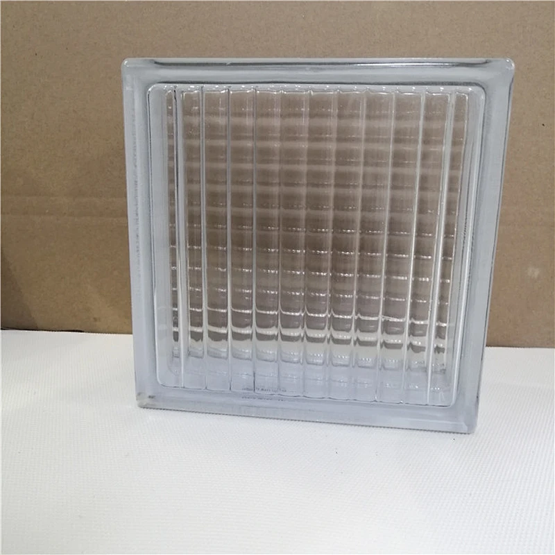 190*190*80 MM cheap clearcolored solid glass block bricks prices brick price