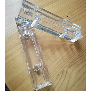 Solid glass block with hole for building wall ,clear glass brick for constructions