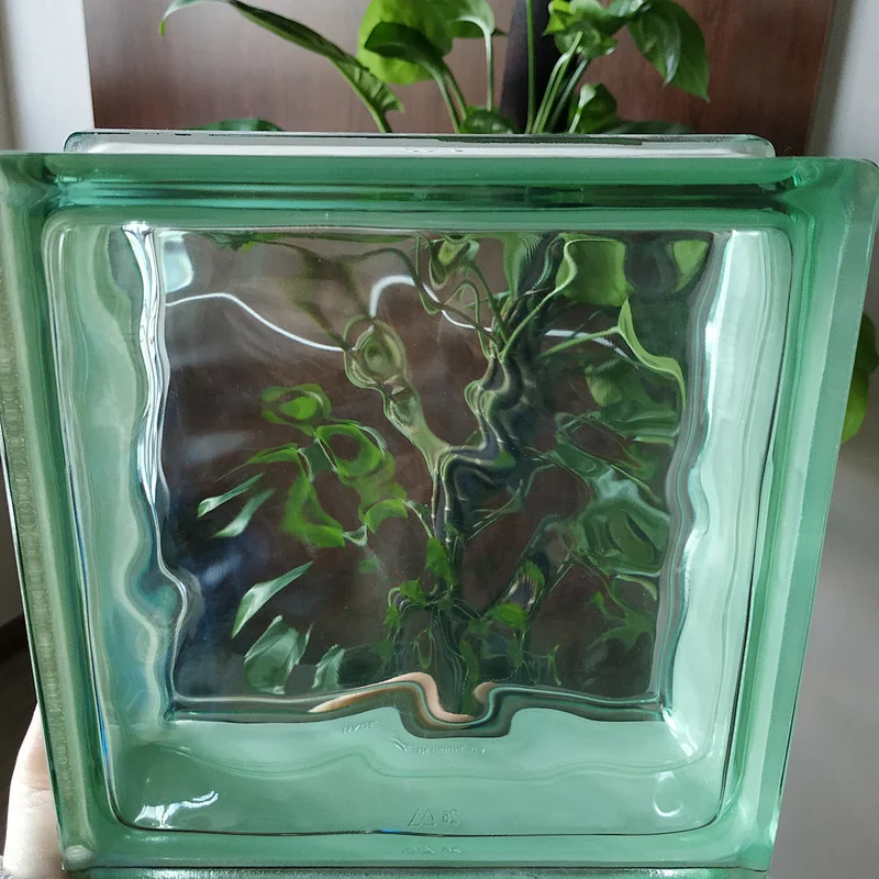 colored update glass block/80 thickness decorative glass block for indoor decoration