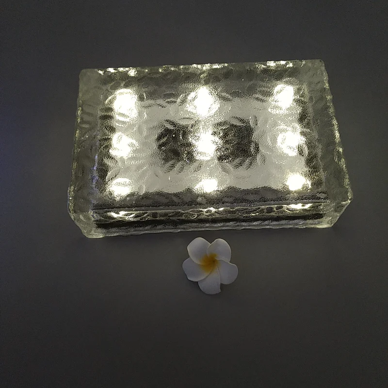 LED glass paver block with light for yard and park decoration